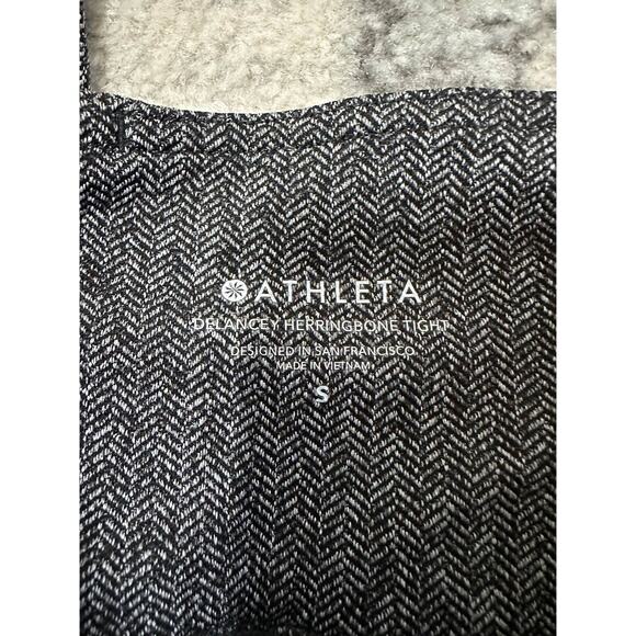 Athleta Delancey herringbone tight black white‎ size Small - Picture 4 of 7